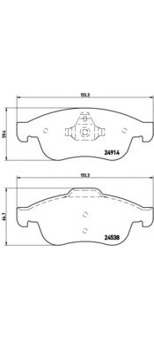 Комплект тормозных колодок BREMBO P 68 050