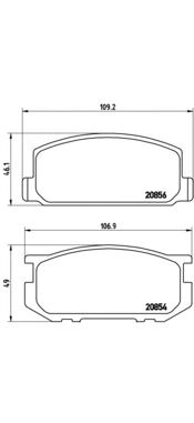 Комплект тормозных колодок BREMBO P 83 005