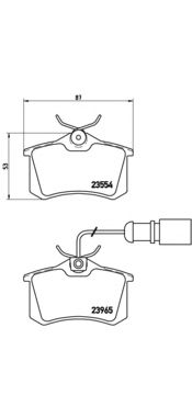 Комплект тормозных колодок BREMBO P 85 058