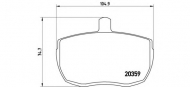 Комплект тормозных колодок BREMBO P A6 001