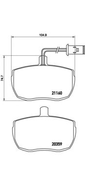 Комплект тормозных колодок BREMBO P A6 006