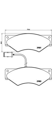 Комплект тормозных колодок BREMBO P A6 007