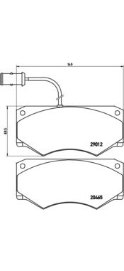 Комплект тормозных колодок BREMBO P A6 013