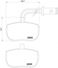 Комплект тормозных колодок HELLA 8DB 355 005-801