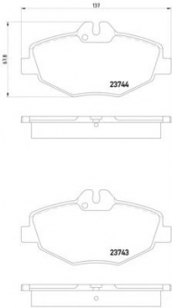 Комплект тормозных колодок HELLA 8DB 355 018-731