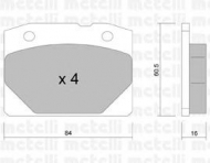 Комплект тормозных колодок METELLI 22-0007-0