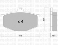 Комплект тормозных колодок METELLI 22-0012-0