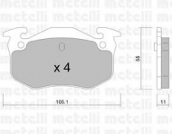 Комплект тормозных колодок METELLI 22-0038-2