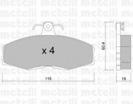Комплект тормозных колодок METELLI 22-0039-0