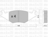 Комплект тормозных колодок METELLI 22-0047-0