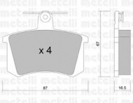 Комплект тормозных колодок METELLI 22-0048-0