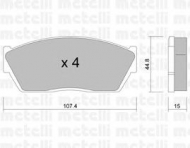 Комплект тормозных колодок METELLI 22-0054-0