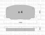 Комплект тормозных колодок METELLI 22-0067-0