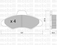 Комплект тормозных колодок METELLI 22-0071-0