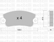 Комплект тормозных колодок METELLI 22-0104-0
