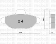 Комплект тормозных колодок METELLI 22-0137-0