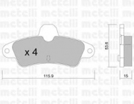 Комплект тормозных колодок METELLI 22-0143-0