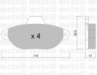 Комплект тормозных колодок METELLI 22-0159-1