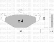 Комплект тормозных колодок METELLI 22-0165-1