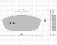 Комплект тормозных колодок METELLI 22-0183-0