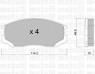 Комплект тормозных колодок METELLI 22-0221-0