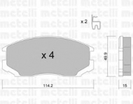 Комплект тормозных колодок METELLI 22-0221-1