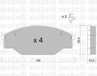 Комплект тормозных колодок METELLI 22-0227-0