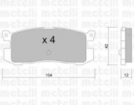Комплект тормозных колодок METELLI 22-0233-0