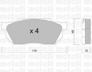 Комплект тормозных колодок METELLI 22-0247-0