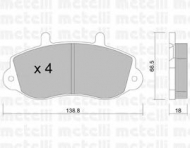 Комплект тормозных колодок METELLI 22-0264-0