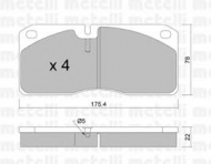 Комплект тормозных колодок METELLI 22-0269-0