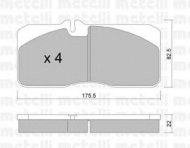 Комплект тормозных колодок METELLI 22-0271-0