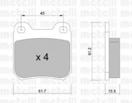 Комплект тормозных колодок METELLI 22-0275-0