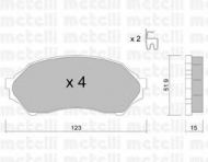 Комплект тормозных колодок METELLI 22-0387-0