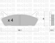 Комплект тормозных колодок METELLI 22-0390-0