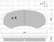 Комплект тормозных колодок METELLI 22-0399-0