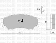 Комплект тормозных колодок METELLI 22-0401-0