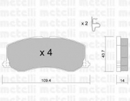 Комплект тормозных колодок METELLI 22-0417-0