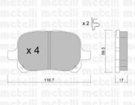 Комплект тормозных колодок METELLI 22-0429-0