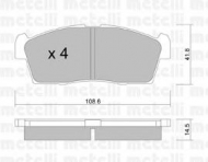 Комплект тормозных колодок METELLI 22-0439-0