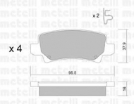 Комплект тормозных колодок METELLI 22-0447-0