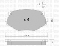 Комплект тормозных колодок METELLI 22-0472-0