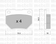 Комплект тормозных колодок METELLI 22-0494-0