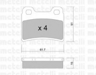 Комплект тормозных колодок METELLI 22-0535-0