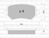 Комплект тормозных колодок METELLI 22-0542-1