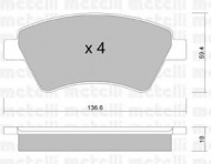Комплект тормозных колодок METELLI 22-0544-0