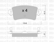 Комплект тормозных колодок METELLI 22-0546-0