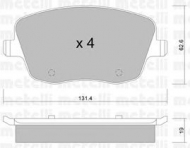 Комплект тормозных колодок METELLI 22-0547-0