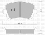 Комплект тормозных колодок METELLI 22-0553-0