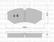 Комплект тормозных колодок METELLI 22-0572-0